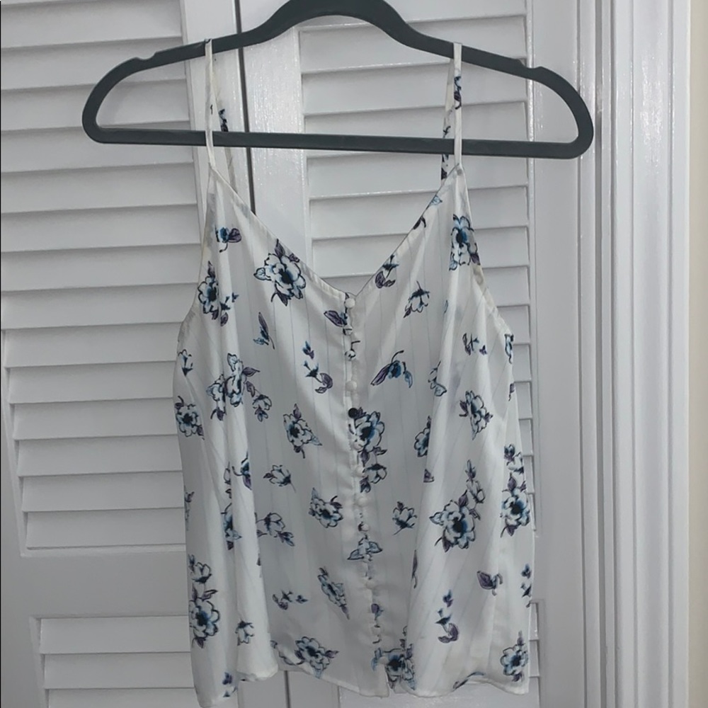 White Floral Tank